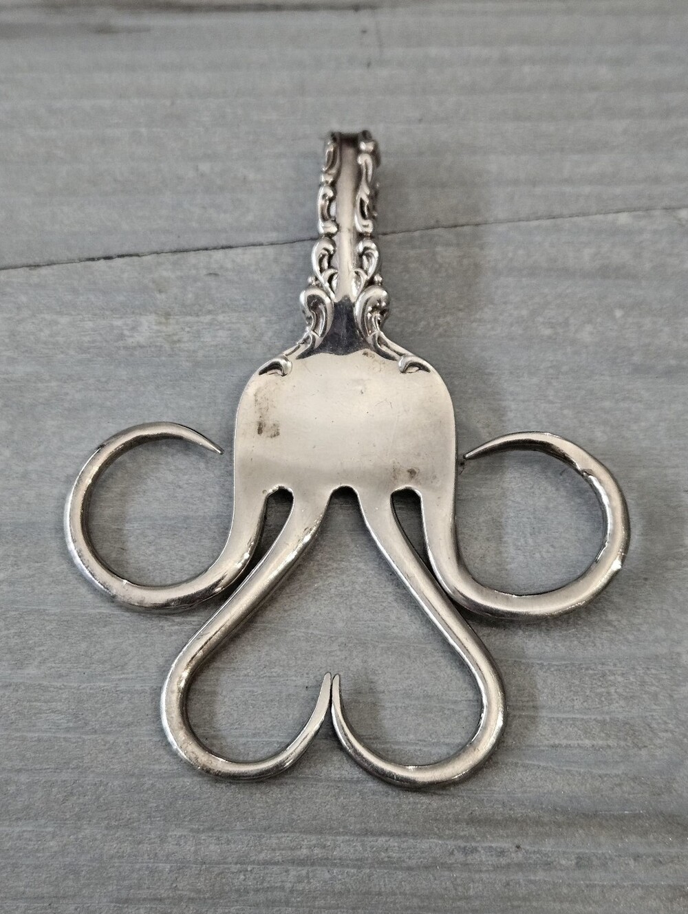 Sterling Silver Artisan Fork Pendant 32.1g